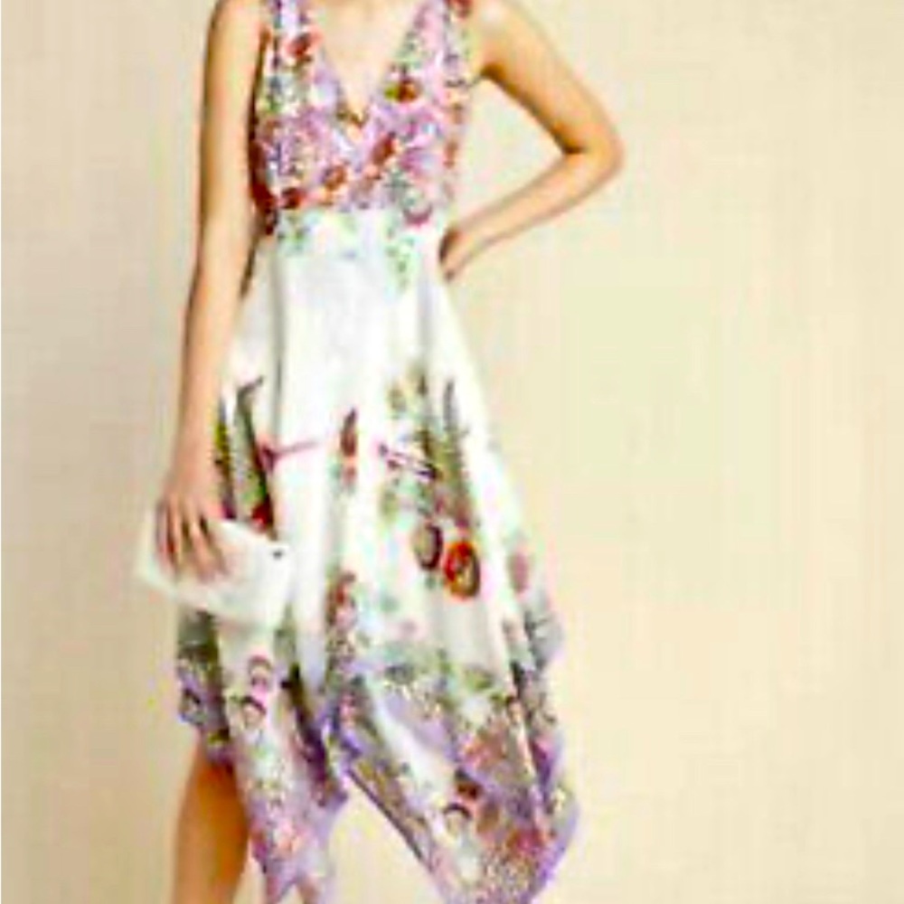 Anthropologie Analise Floral Midi Dress NWT 14
